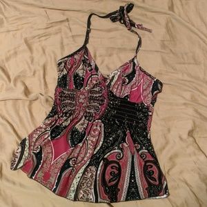 Free - Halter top with Paisley Pattern - Small